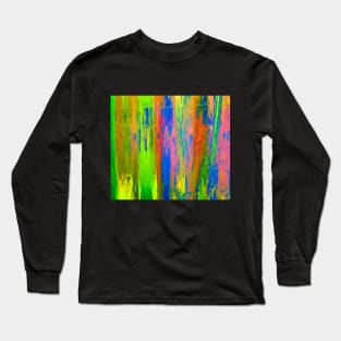 Neon Rainbow Paint Splatter Long Sleeve T-Shirt